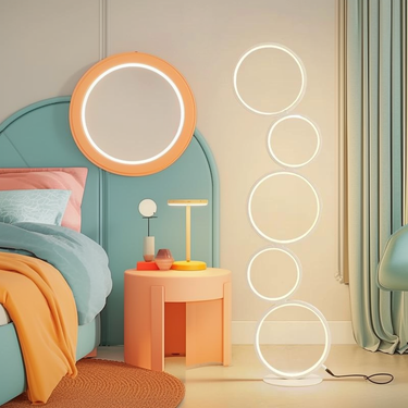 RGB Minimalist Circular Floor Lamp-0
